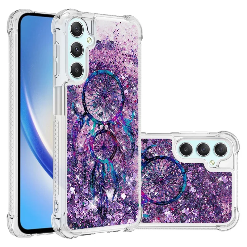 For Samsung Galaxy A24 4G (162.1 x 77.6 x 8.3mm) TPU Case with Quicksand and Pattern Printed - Wind Chimes