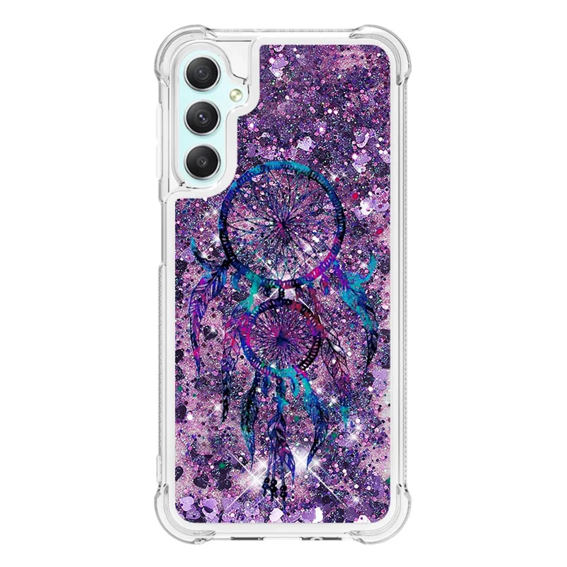 For Samsung Galaxy A24 4G (162.1 x 77.6 x 8.3mm) TPU Case with Quicksand and Pattern Printed - Wind Chimes