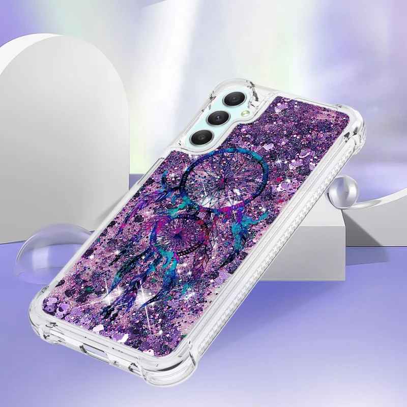 For Samsung Galaxy A24 4G (162.1 x 77.6 x 8.3mm) TPU Case with Quicksand and Pattern Printed - Wind Chimes