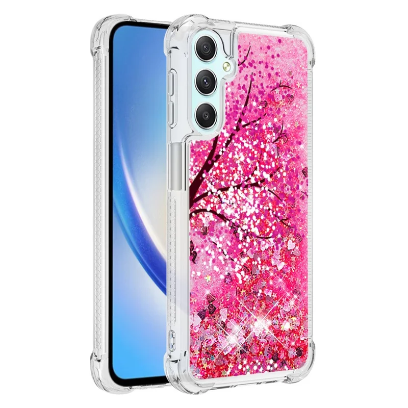 For Samsung Galaxy A24 4G (162.1 x 77.6 x 8.3mm) TPU Case with Quicksand and Pattern Printed - Wind Chimes