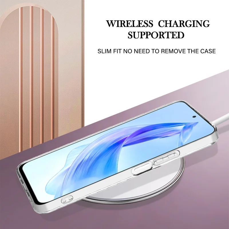 For Honor 90 Lite 5G / X50i 5G TPU Case with IMD Marble Pattern Electroplated Back Cover - Rose Gold 005