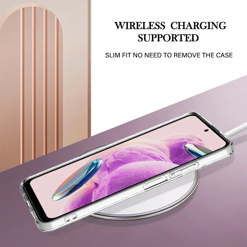 For Xiaomi Redmi Note 12S 4G Case with IMD Marble Flower Pattern TPU Mobile Back Cover - Purple Flower