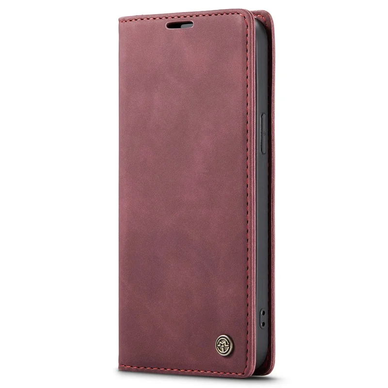 CASEME 013 Series For iPhone 15 Leather Wallet Phone Case Flip Stand Drop-proof Cover - Red