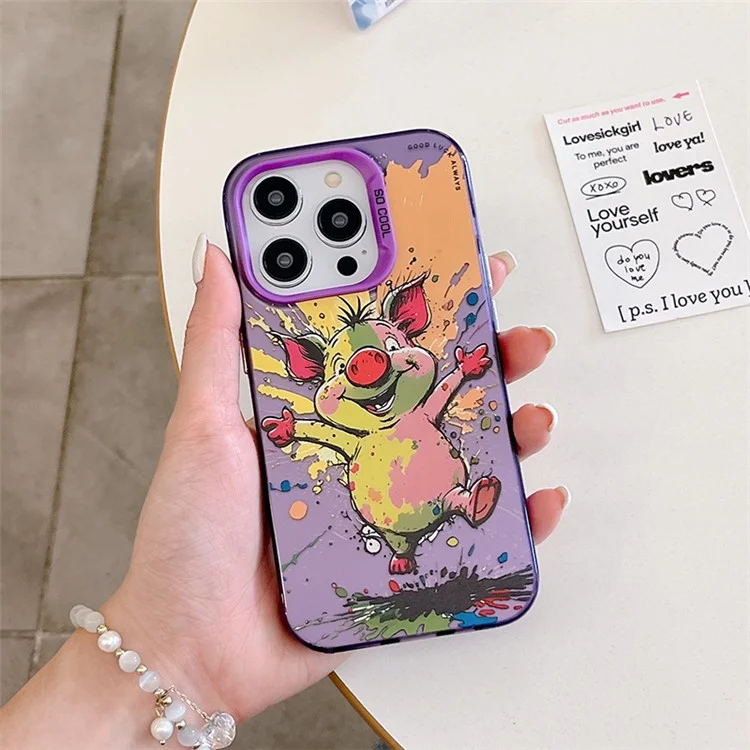 Чехол для iPhone 14 Pro Max с граффити, животным принтом, PC+TPU, противоударный - Sweater Dog