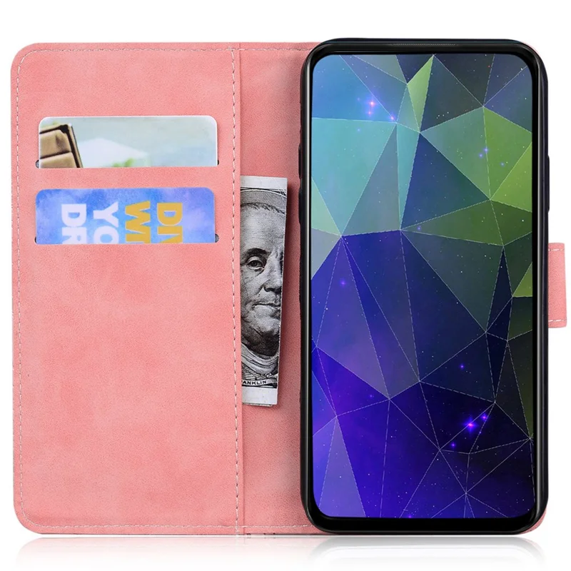 غطاء هاتف بلون سادة لهاتف Samsung Galaxy S23 FE، غطاء واقٍ من جلد PU مع محفظة وحامل - وردي