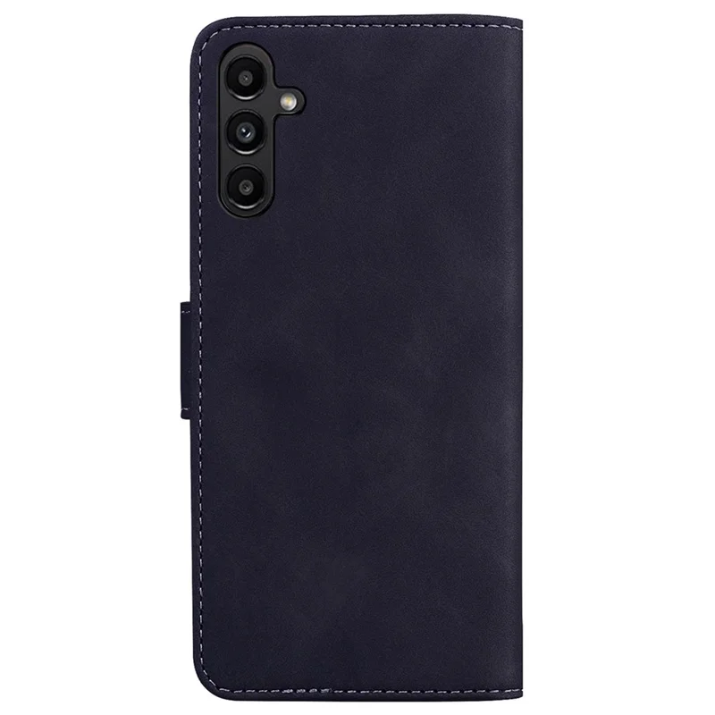 Phone Case for Samsung Galaxy A25 5G (Global) (161.0 x 76.5 x 8.3mm) Solid Color PU Leather Wallet Cell Phone Protective Cover with Stand - Black