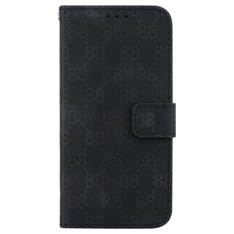 Per Nokia G42 Custodia Portafoglio in Pelle Antiurto Stand Case Doppio Motivo a 8 Forma Custodia per Telefono - Nero