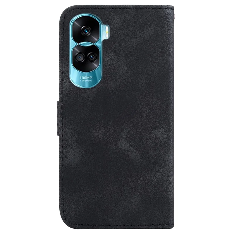 Capa de Couro PU à prova de choques para Honor 90 Lite 5G / X50i 5G, Caso de Telefone Carteira com Suporte de 7 Formatos Impressos - Preto