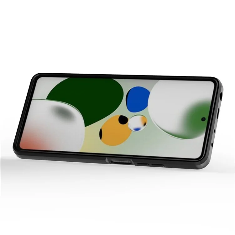 Kickstand Phone Case for Xiaomi Redmi Note 12 Pro 5G / Note 12 Pro Speed 5G , PC+TPU Slide Camera Protection Cover - Black