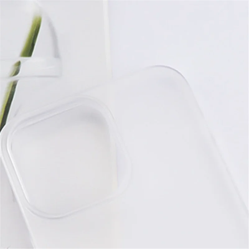 For iPhone 13 Pro Max Translucent Smartphone Case Anti-Fingerprint Ultra-Thin PC  Matte Phone Cover Shell - White