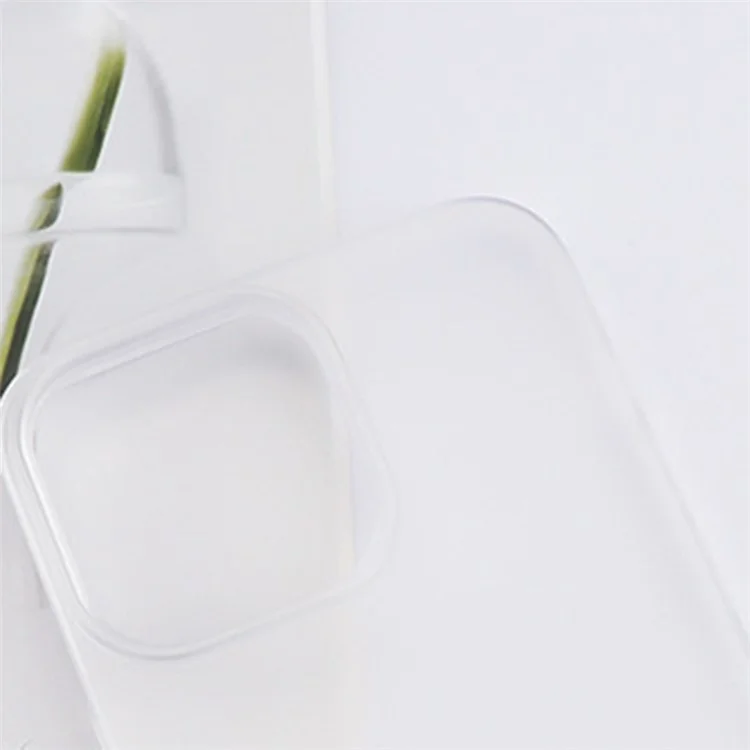 Pour iPhone 14 Pro Max Translucent Matte Phone Cover Anti-Fingerprint Ultra-Thin PC Smartphone Case Shell - Blanc