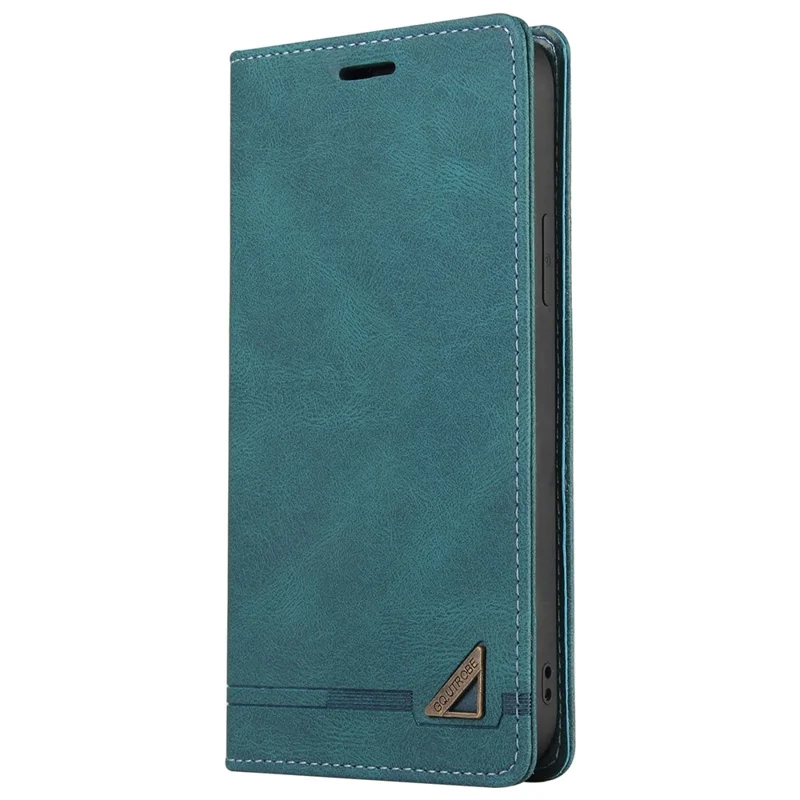 GQ.UTROBE 008 Series Dla iPhone 15 Etui Na Telefon Z Blokadą RFID, Skóra PU, Etui-Zamek Z Podstawką, Powłoka O Miękkim Wykończeniu - Niebieski