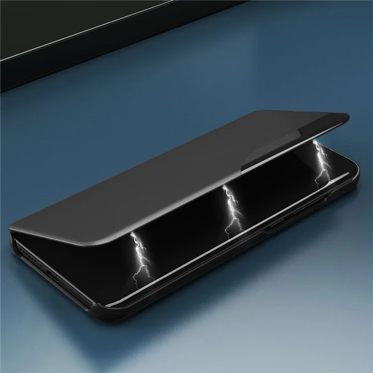 For iPhone 15 Pro Max Phone Case Folio Flip PU Leather Stand Cover - Black