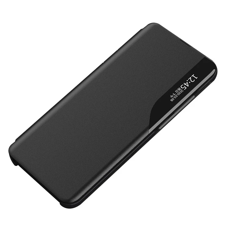 For iPhone 15 Phone Case Folio Flip PU Leather Stand Cover - Black