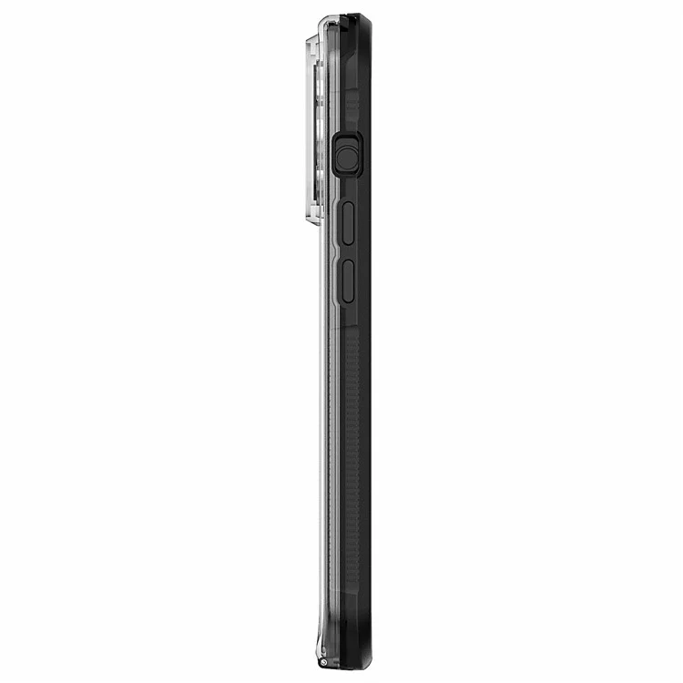 For iPhone 15 Pro IP68 Waterproof Phone Case Fall Protection PC+Neoprene Cellphone Shell - Transparent Black