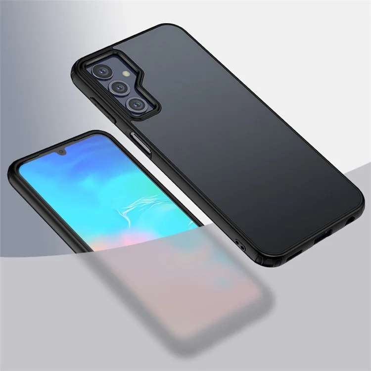 Für Samsung Galaxy F34 5G / M34 5G PC+TPU Handyhülle Airbag Schutz Sturzsichere Handyhülle - Matt Schwarz
