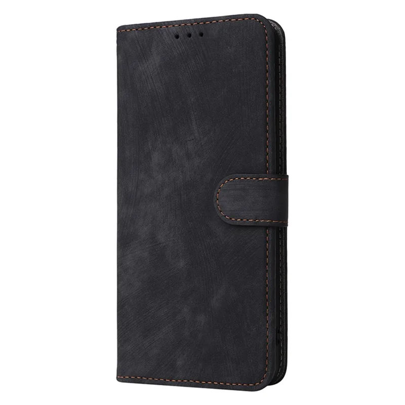 For vivo Y35+ 5G / Y35m+ 5G / Y27 4G RFID Blocking Phone Case Anti-scratch Leather Wallet Stand Cover with Strap - Black