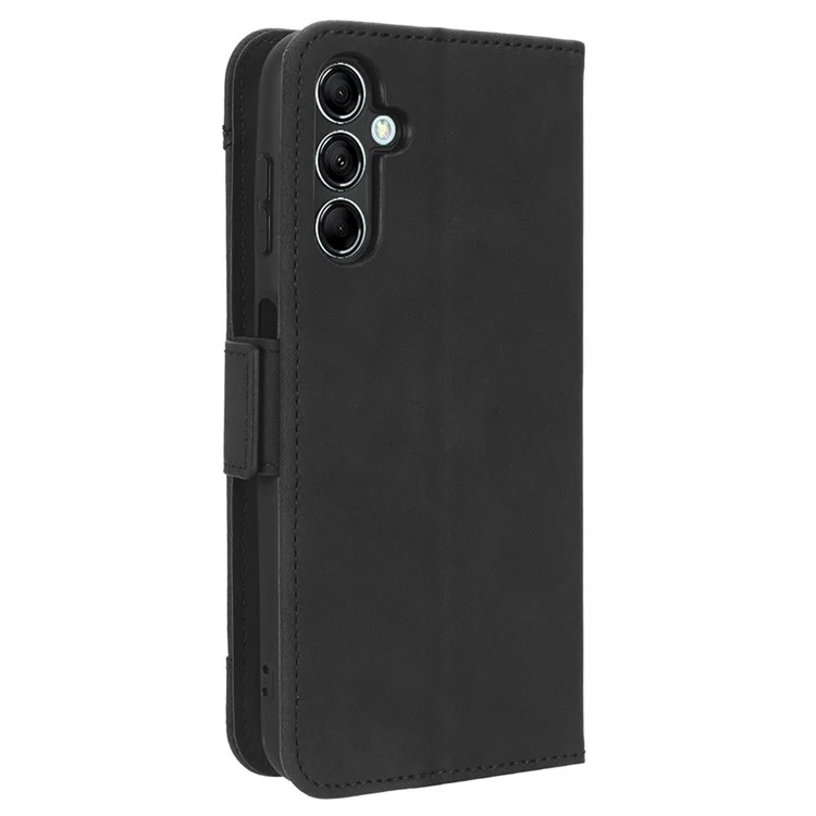Für Samsung Galaxy F34 5G / M34 5G Mehrfach-Kartensteckplätze Lederhülle Brieftasche Ständer Telefonabdeckung - Schwarz