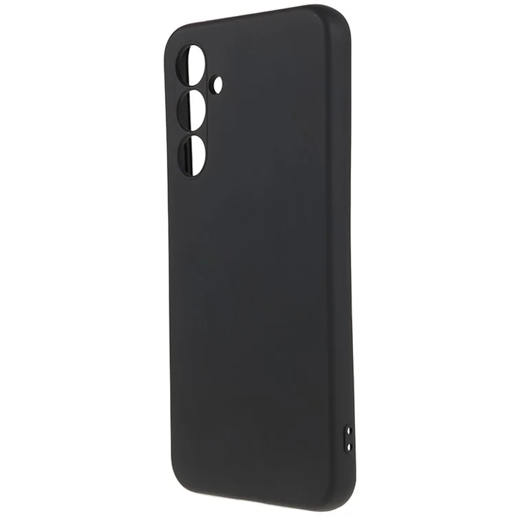 Per Samsung Galaxy S23 FE Fibra di rivestimento Rubberized TPU Cover Telefonica Anti-graffio Custodia Posteriore - Nero