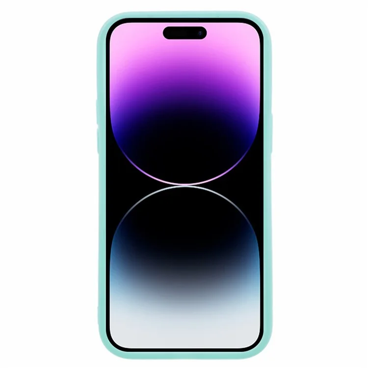 Per iPhone 14 Pro Max TPU Phone Case Anti-Scratch Cover Matte Phone Back Shell (Precise Rear Lens Cutout) - Light Green