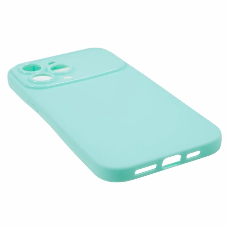 For iPhone 13 Pro Phone Case Dustproof Phone Cover Matte Soft TPU Shell (Precise Rear Lens Cutout) - Light Green