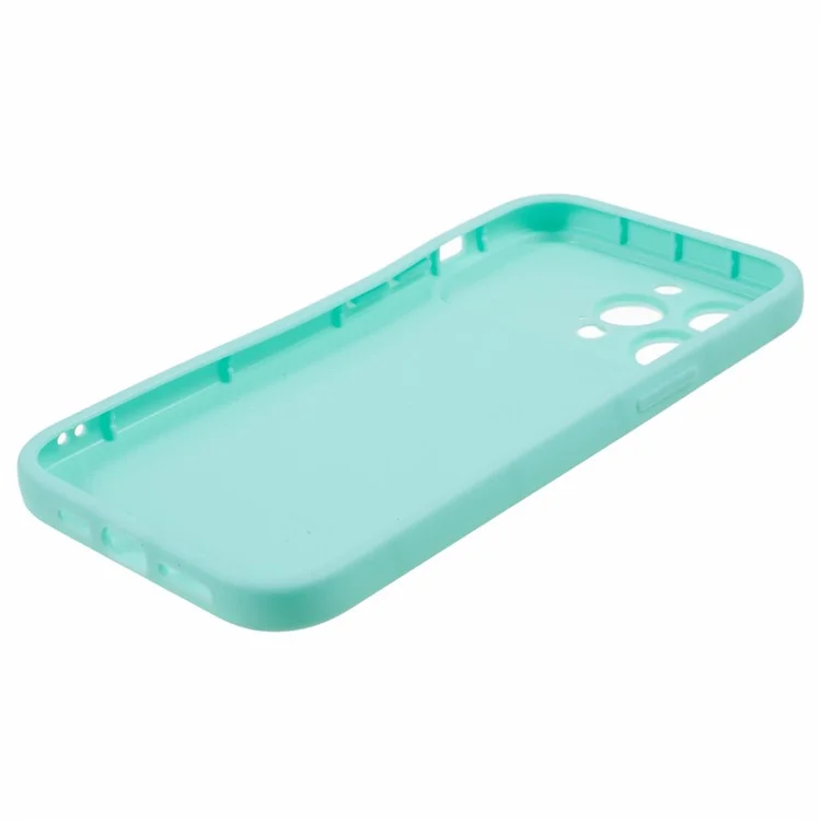 For iPhone 13 Pro Phone Case Dustproof Phone Cover Matte Soft TPU Shell (Precise Rear Lens Cutout) - Light Green