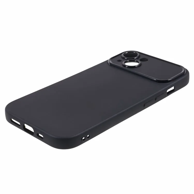 For iPhone 14 Plus Slim-Fit TPU Phone Case Matte Surface Protective Cell Phone Cover (Precise Rear Lens Cutout) - Black