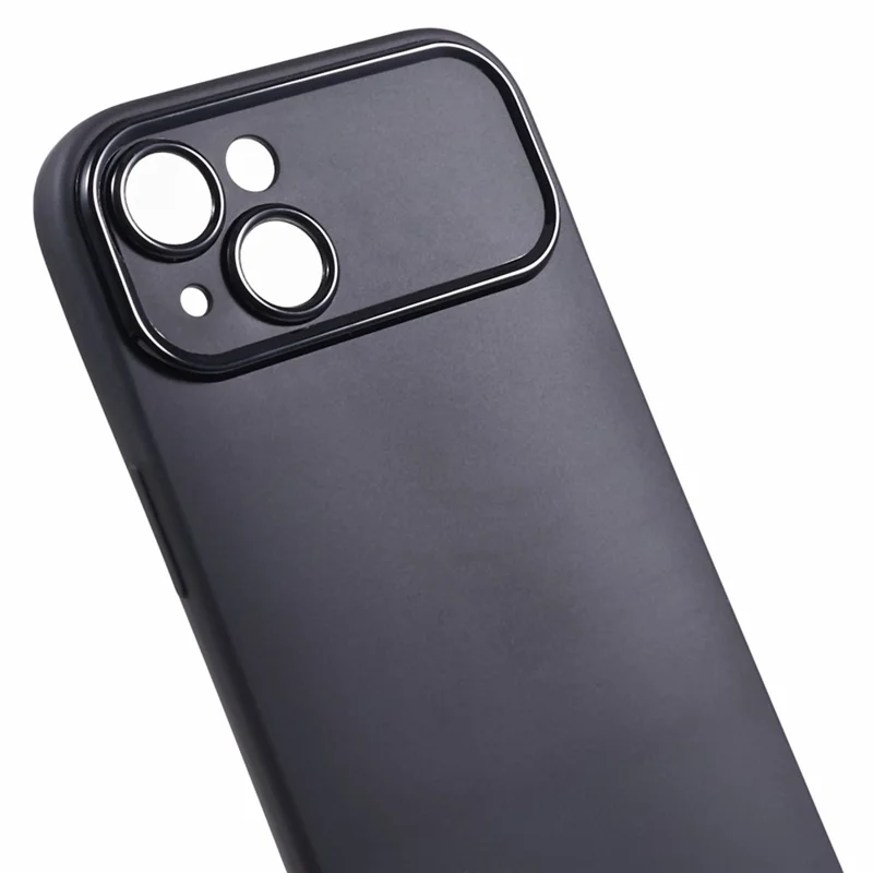 For iPhone 14 Flexible TPU Phone Case Matte Smartphone Back Shell Soft Cover (Precise Rear Lens Cutout) - Black