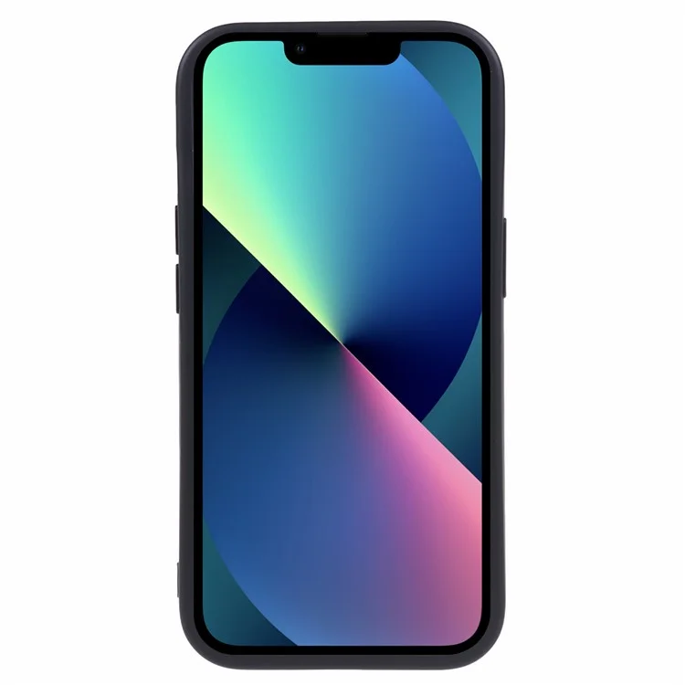 Per iPhone 13 Matte Phone Back Shell Soft TPU Phone Case Protective Cover (Preciso Taglio Posteriore Obiettivo) - Nero