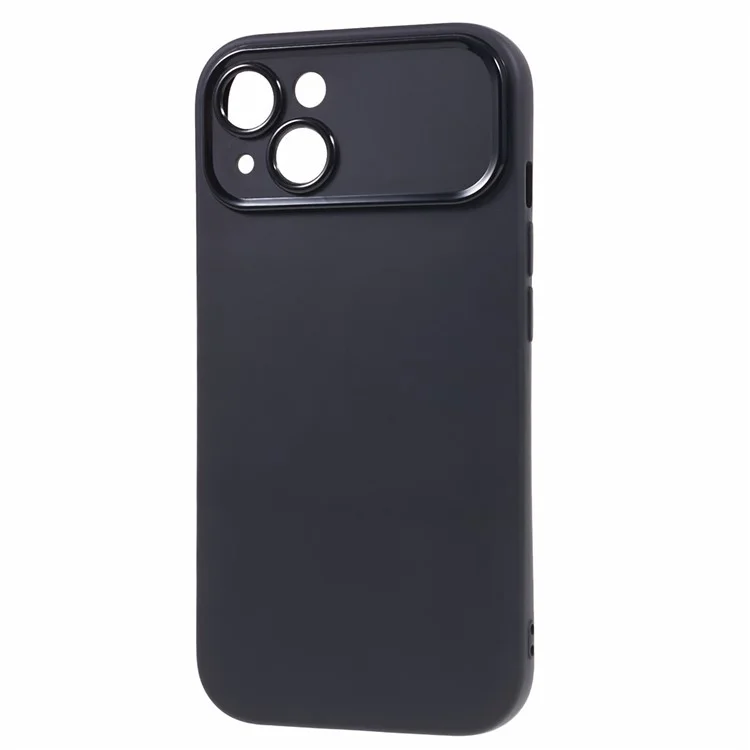 Per iPhone 13 Matte Phone Back Shell Soft TPU Phone Case Protective Cover (Preciso Taglio Posteriore Obiettivo) - Nero