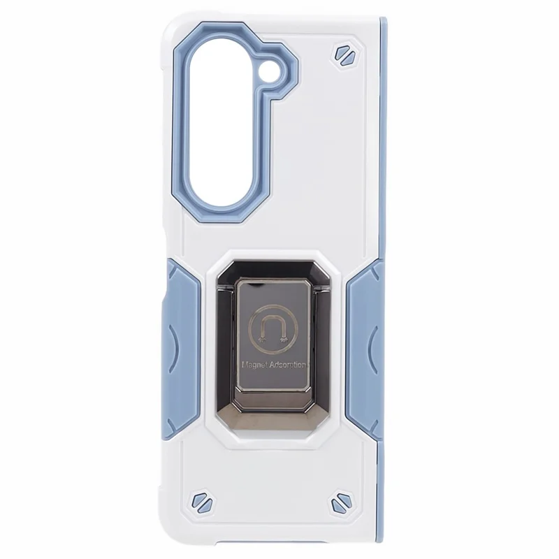 For Samsung Galaxy Z Fold5 5G Kickstand Phone Case PC+TPU Dual Layer Protective Cover - White