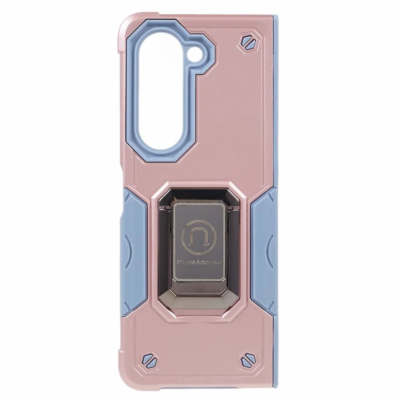 Pour Samsung Galaxy Z Fold5 5G Kickstand Phone Case PC+TPU Dual Layer Protective Cover - Rose Gold