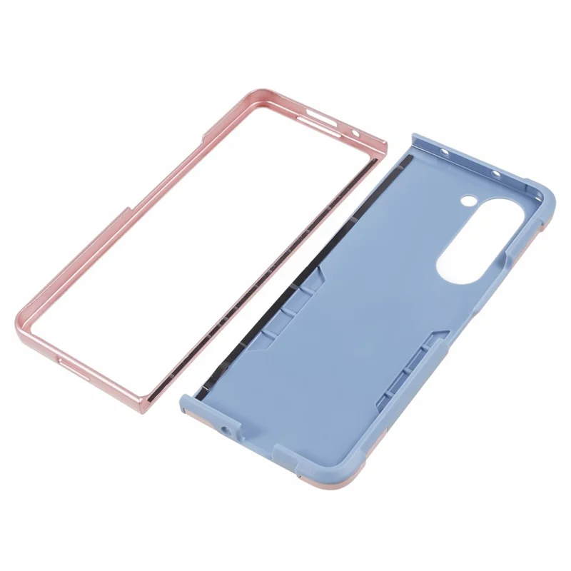 Pour Samsung Galaxy Z Fold5 5G Kickstand Phone Case PC+TPU Dual Layer Protective Cover - Rose Gold