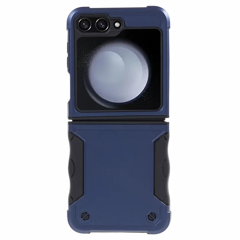 For Samsung Galaxy Z Flip5 5G Two-Piece Design Phone Case PC + TPU Anti-Scratch Cover - Blue