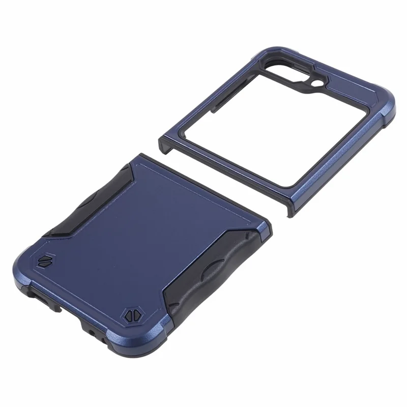 For Samsung Galaxy Z Flip5 5G Two-Piece Design Phone Case PC + TPU Anti-Scratch Cover - Blue