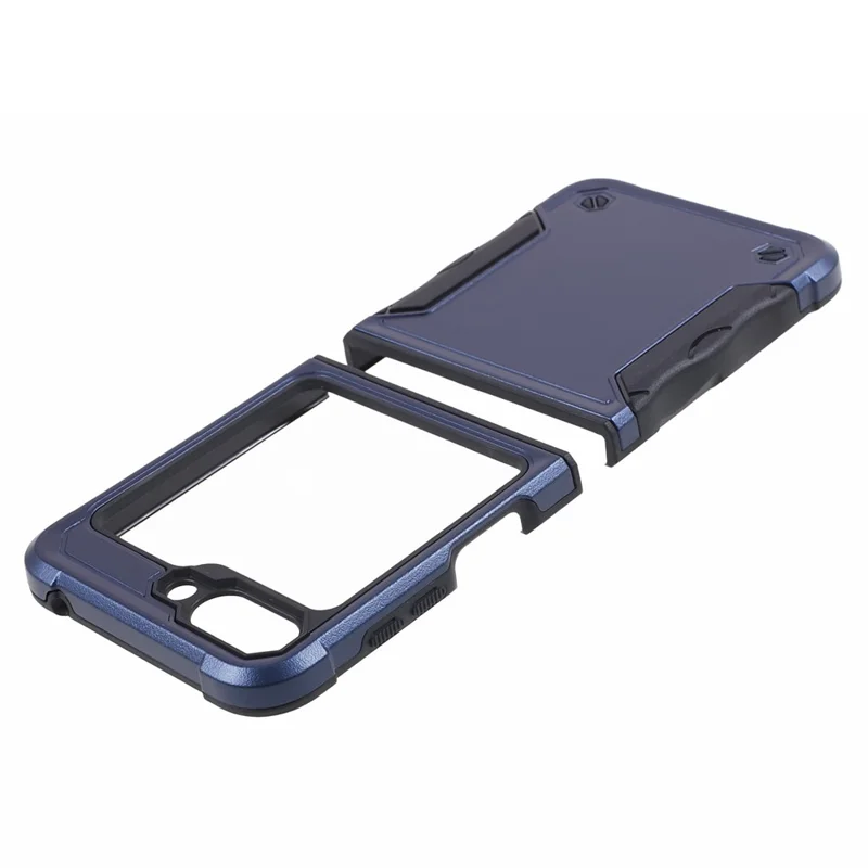 For Samsung Galaxy Z Flip5 5G Two-Piece Design Phone Case PC + TPU Anti-Scratch Cover - Blue