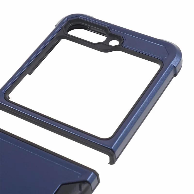 For Samsung Galaxy Z Flip5 5G Two-Piece Design Phone Case PC + TPU Anti-Scratch Cover - Blue