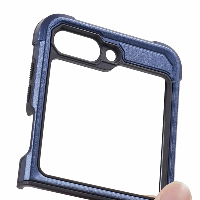 For Samsung Galaxy Z Flip5 5G Two-Piece Design Phone Case PC + TPU Anti-Scratch Cover - Blue