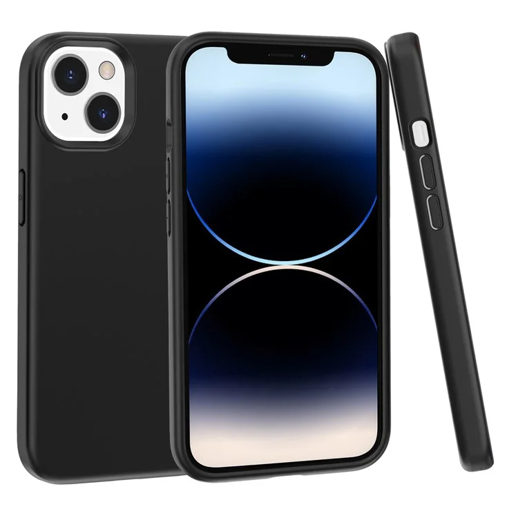 For iPhone 15 Rubberized Surface PC + TPU Hybrid Phone Shell Anti-Scratch Phone Case Cover - Black