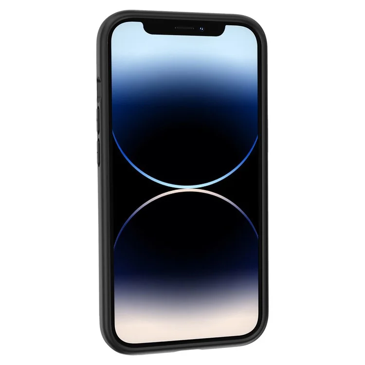 For iPhone 15 Rubberized Surface PC + TPU Hybrid Phone Shell Anti-Scratch Phone Case Cover - Black