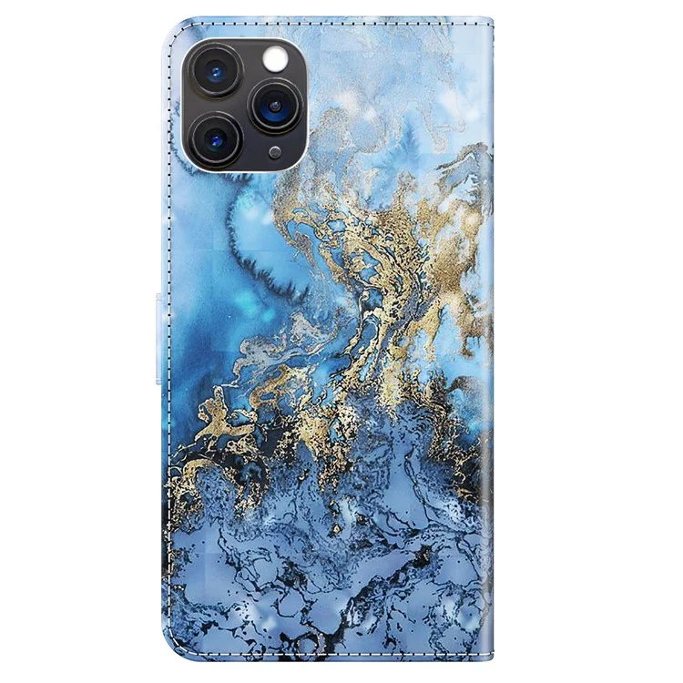 Pour iPhone 15 Étui Flip à Motif 3D Étui en Cuir PU Portefeuille Support Téléphone Avec Sangle - Bauhinia Valley