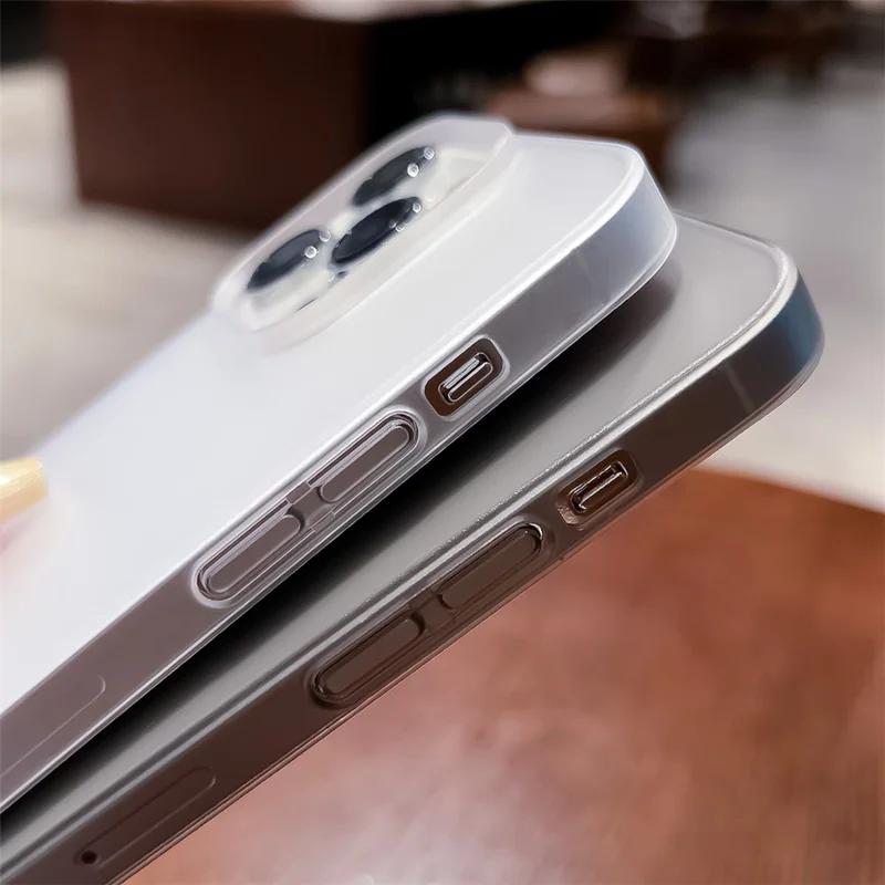 Для iPhone 15 Anti-Fingerprint PC Matte Phone Cover Anti-Scratch Smartphone Case Shell - Transparent