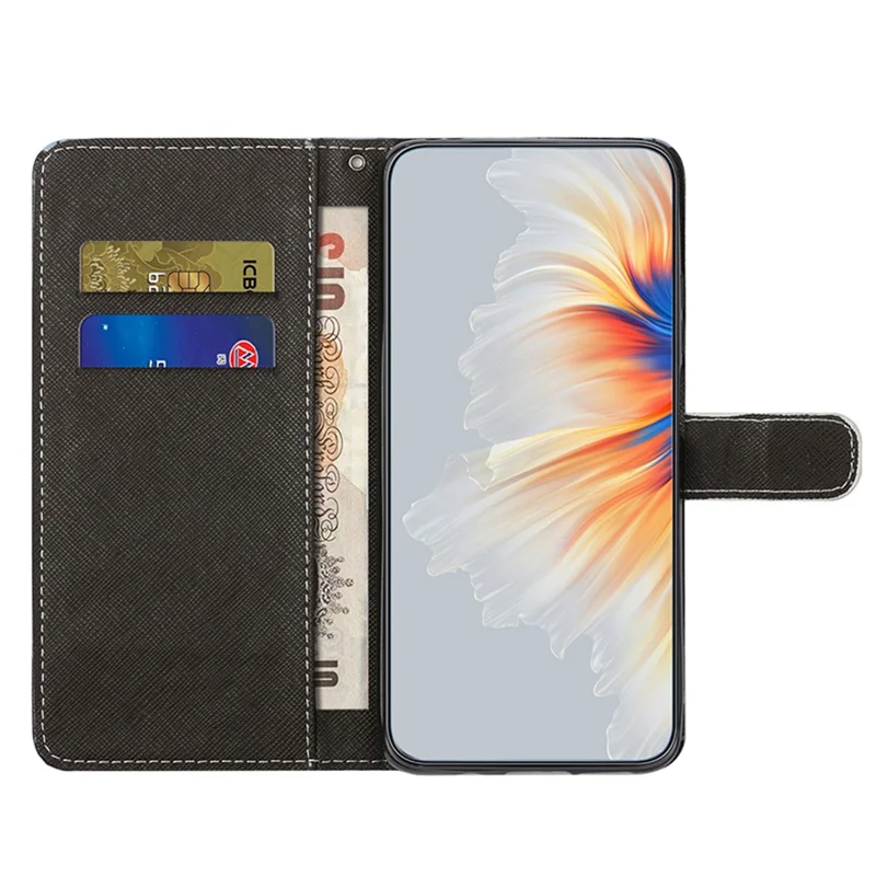 Funda de cuero con estampado de patrón 3D para Honor X6a 4G / X6b 4G / X6c 4G, tapa con soporte y cartera con correa - Libélulas