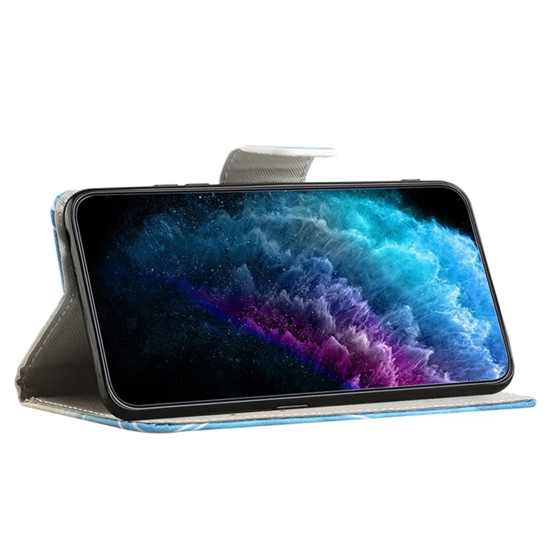 Wallet Phone Case for Honor 90 Lite 5G / X50i 5G , Pattern Printing PU Leather Cross Texture Stand Cover - Tower