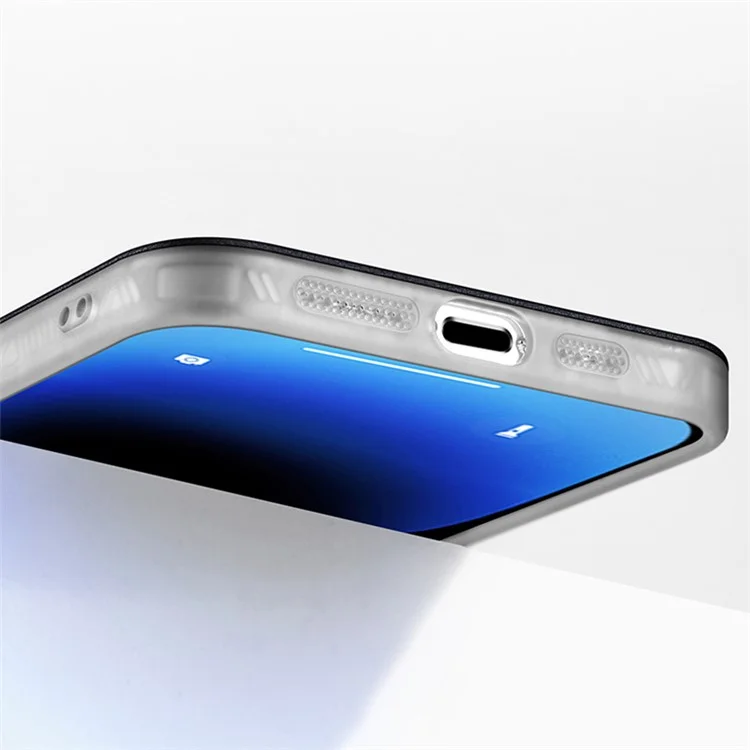 Per iPhone 13 Pro Laser PU Leather Coated TPU Phone Case Gradient Design Cell Phone Cover Shell - Viola