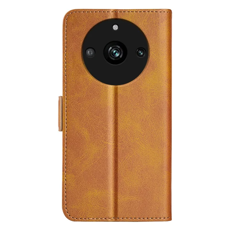 For Realme 11 Pro 5G / 11 Pro+ 5G PU Leather Calf Texture Wallet Phone Case Stand Shockproof Cover - Yellow