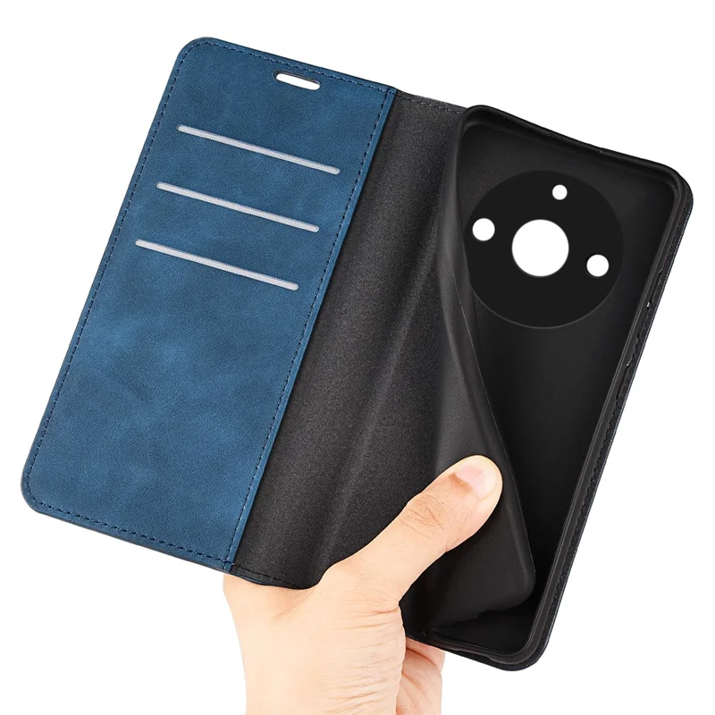 Phone Case for Realme 11 Pro 5G / 11 Pro+ 5G , PU Leather Skin-touch Wallet Stand Phone Cover - Blue