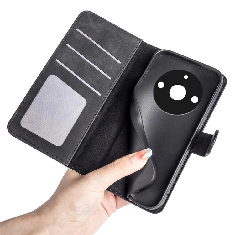 Funda de Cuero para Realme 11 Pro+ 5G / 11 Pro 5G, Funda de Teléfono con Soporte, Doble Color - Negro