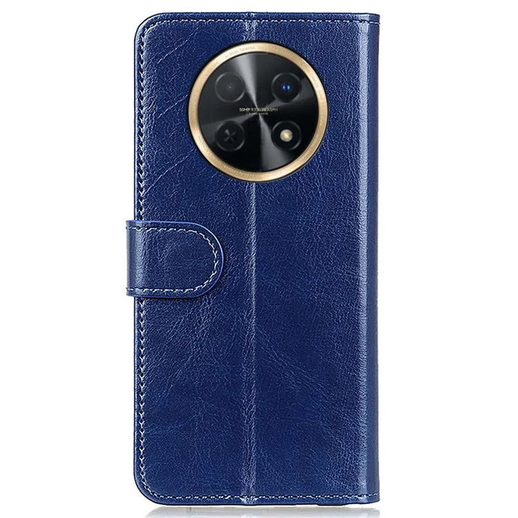 Для Huawei nova Y91 4G / Enjoy 60X PU Кожаный чехол для телефона Crazy Horse Texture Wallet Stand Cover - Синий
