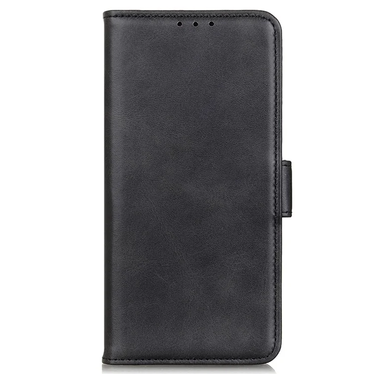 Für Huawei nova Y91 4G / Enjoy 60X Leder-Wallet-Handyhülle mit Kuhledertextur PU-Leder-Cover mit Ständer - Schwarz